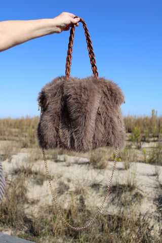 Faux Minx Handbag Brown