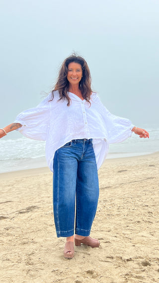 Free In Linen Top O/S