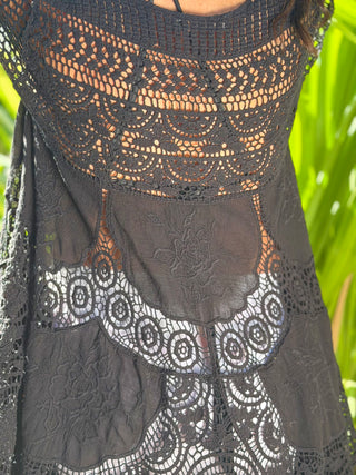 Isla Crochet Tunic Top O/S