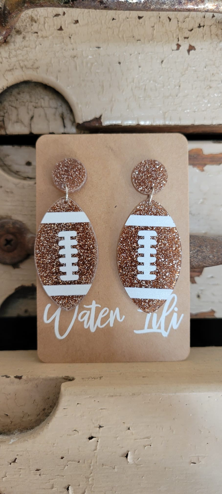 Glittery Footballs earrings