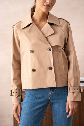 Gaby's cropped trench coat