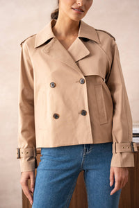 Gaby's cropped trench coat