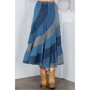 Denim Magic layered skirt