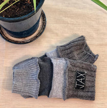 JAX upcycled Fingerless Gloves grey/BK