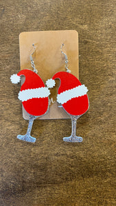 Cheers Santa Earrings