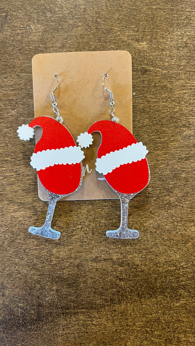 Cheers Santa Earrings