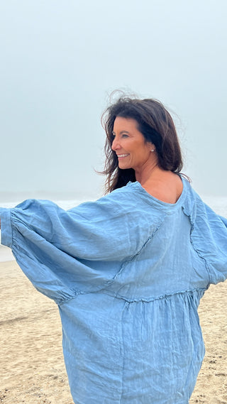 Free In Linen Top O/S