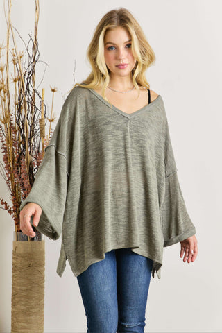 Relax & Unwind Dolman Sleeve Sweater Olive