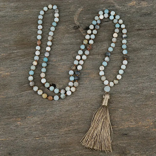 Beaded Tassel Long Necklace