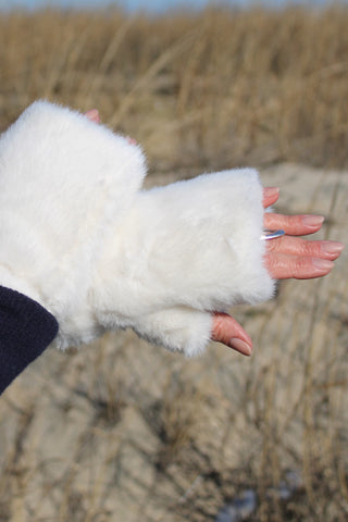 Teddy Bear fingerless gloves