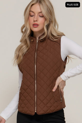 Who Needs Sleeves Plus Size Vest Brown