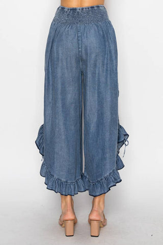 CHAMBRAY BLOOMER PANTS