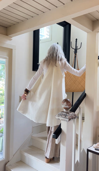 Tempest Drape Vest ivory