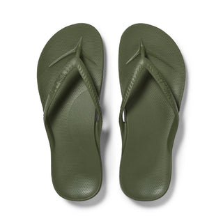 Arch Support Flip Flops Khaki