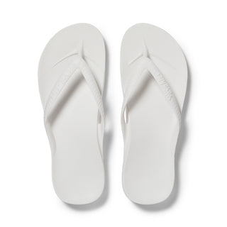 Arch Support Flip Flops White