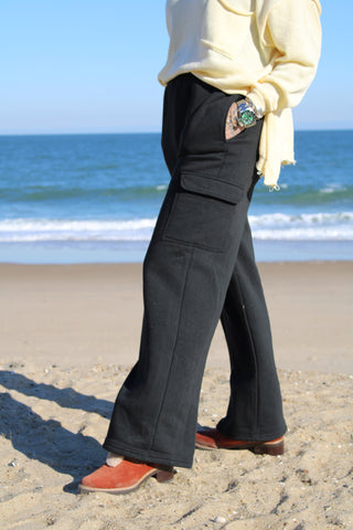 WL Fleece Cargo Pants Blk