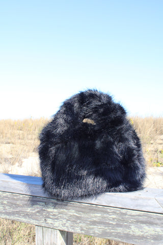 Zsa-Zsa Little Fur bag Black