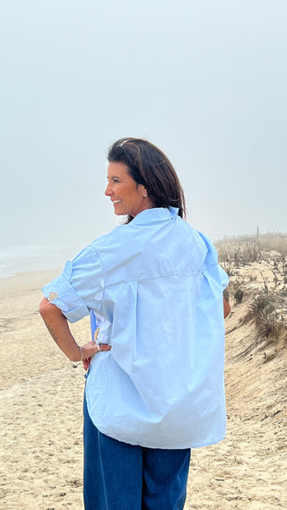 Heiress Bloom Top O/S Blue