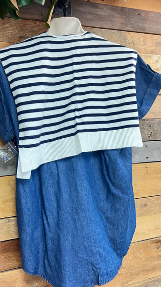 Coastal Shoulder Wrap Navy