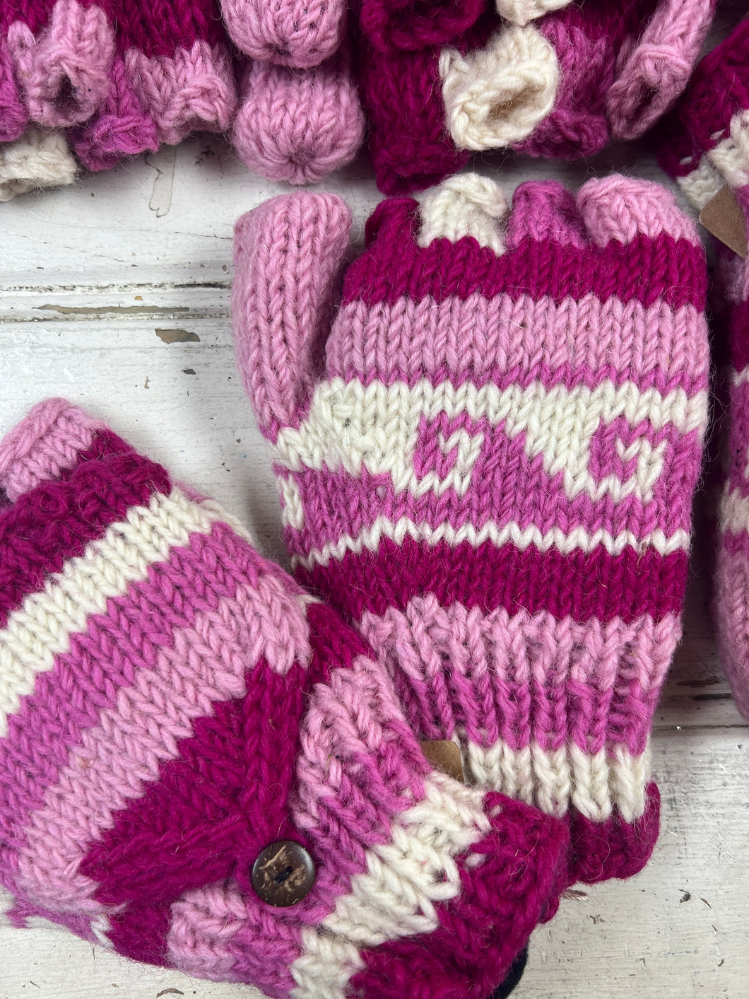 Wool Barbie Fingerless Gloves O/S