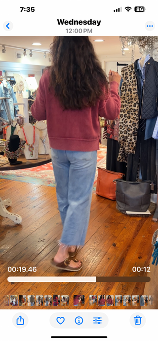 Harley Cropped Sweater Cabernet