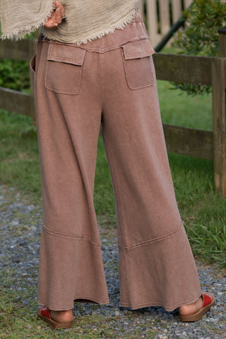 Dreamy Ribs Lounge Pants - Hot Chocolate