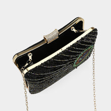 Peacock Rectangle Beaded Clutch