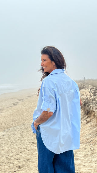 Heiress Bloom Top O/S Blue