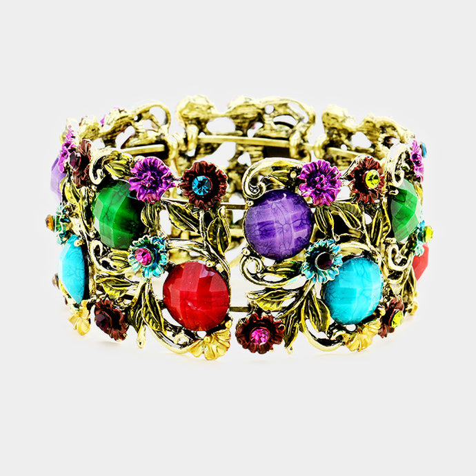 Flower Cluster Stretchy Bracelet