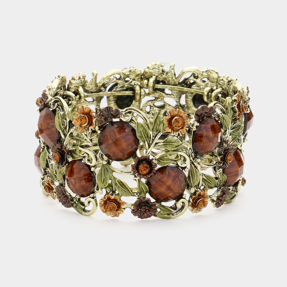 Flower Cluster Stretchy Bracelet