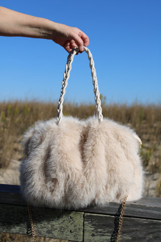Faux Minx Handbag Beige