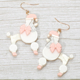 Christmas Poodle Earrings