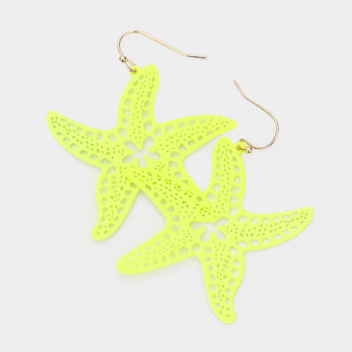 Neon Stars Earrings