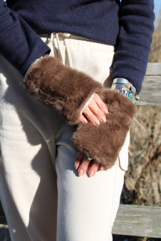 Teddy Bear Gloves Brown