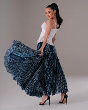 Batik Pollera Flare Skirt Blue O/S