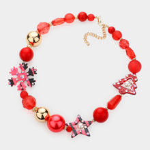 Fire Red Holiday Necklace Set