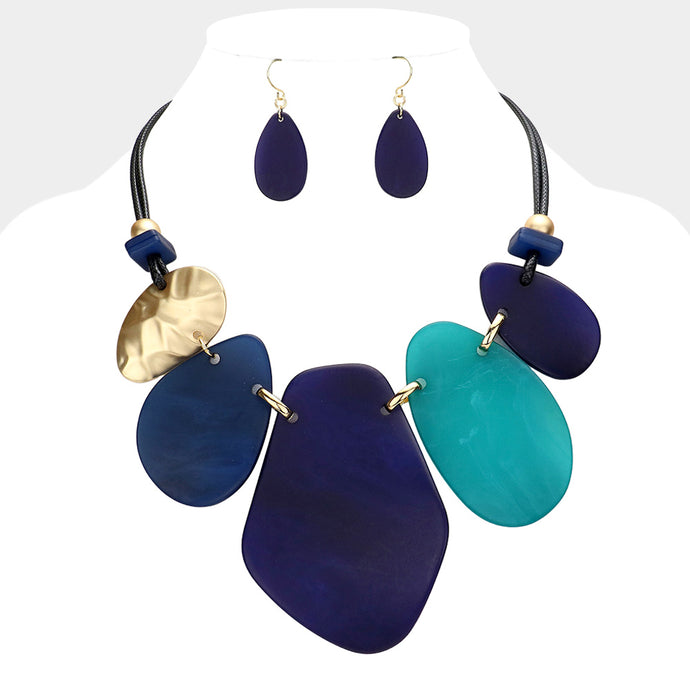 Abstract Blue Necklace