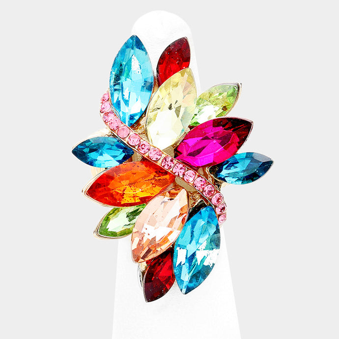 Colorful Marquise Stretch Ring