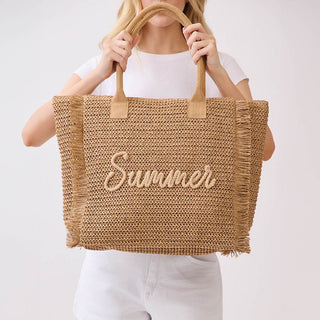 Summer Raffia Beach Bag