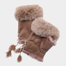 faux fur Fingerless Gloves