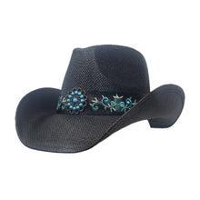 Embroidered Western Hat BLK