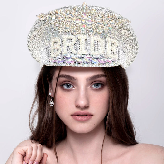 Bride Sequin Hat