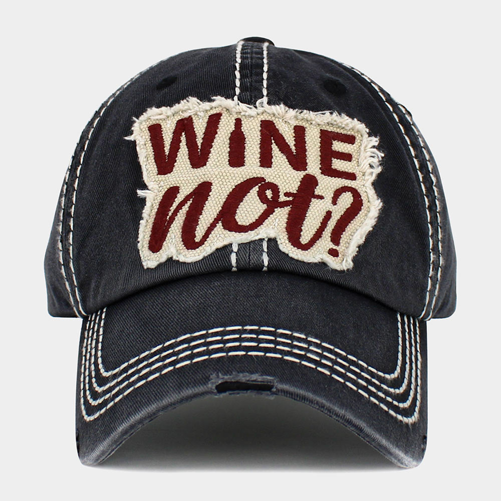 Wine Not Baseball cap