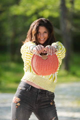 Mallorca Basket Handbag Tangerine