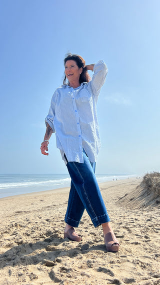 Cancun Oversized top O/S Blue