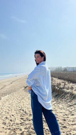 Cancun Oversized top O/S Blue