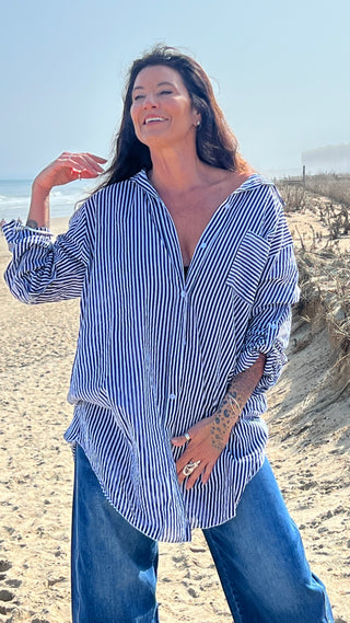 Cancun Oversized top O/S NVY