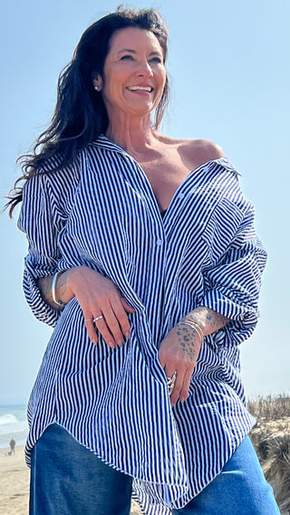 Cancun Oversized top O/S NVY