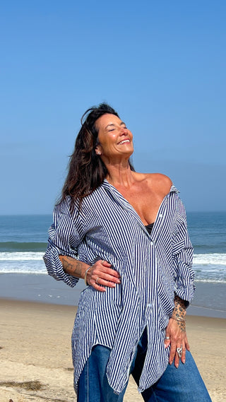 Cancun Oversized top O/S NVY