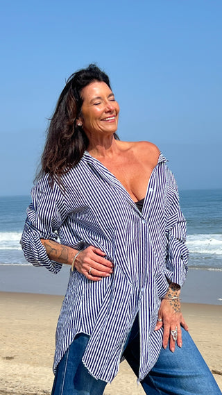 Cancun Oversized top O/S NVY